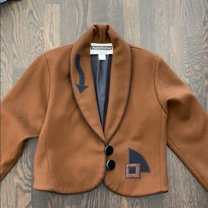 Vintage wool Marylou Ozbolt Storer cropped jacket